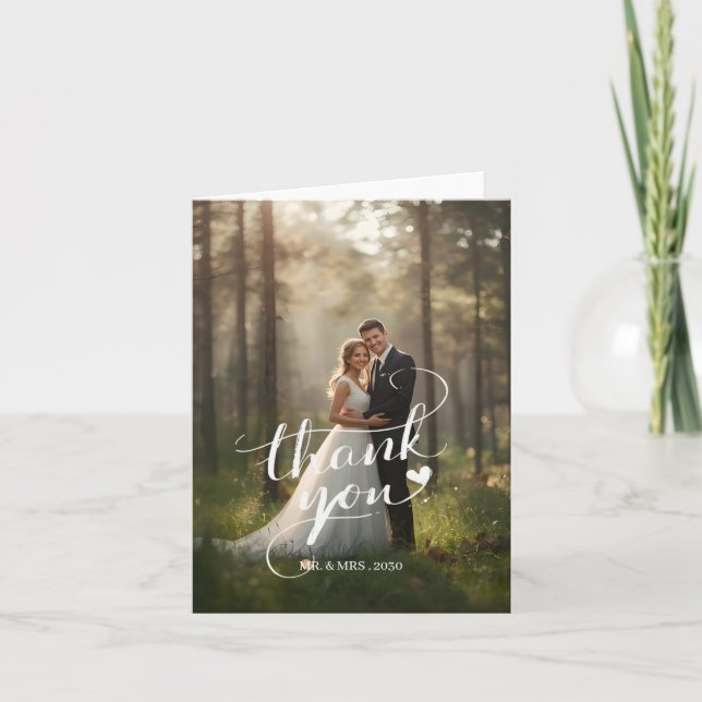 Custom Photo Wedding Thank You Card (Front)