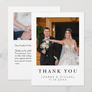 Custom Photo Wedding Thank You Card Personalized