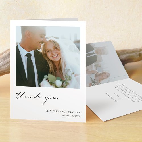 Custom Photo Wedding Thank You Card Template