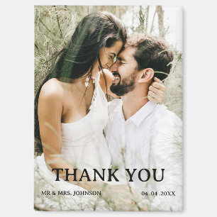 Custom Photo Wedding Thank You Magnet