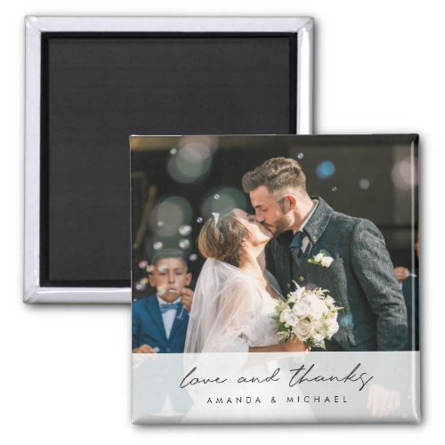 Custom Photo Wedding Thank You Magnet