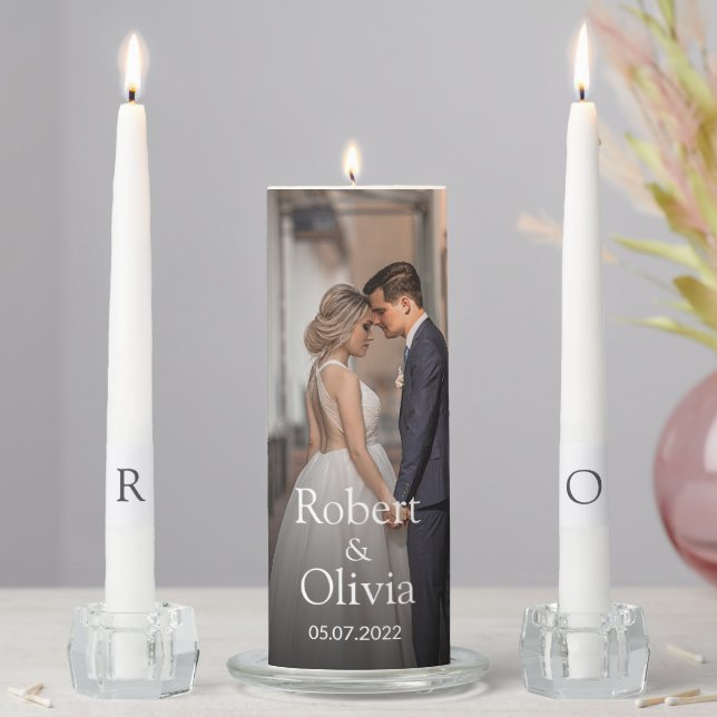 Custom Photo Wedding  Unity Candle Set (In Situ)