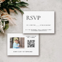 Custom Photo Wedding website QR code SEAT reserved