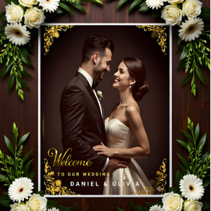 Custom Photo Wedding Welcome Acrylic Sign