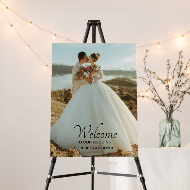 Custom Photo Wedding Welcome Elegant Foam Board (In Situ (Stand))