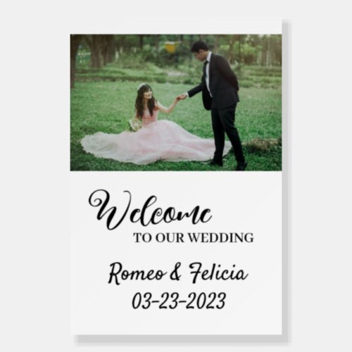 custom photo wedding welcome foam board
