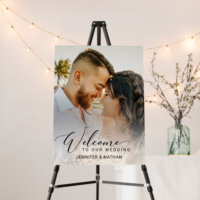 Custom Photo Wedding Welcome Foam Board (In Situ (Stand))