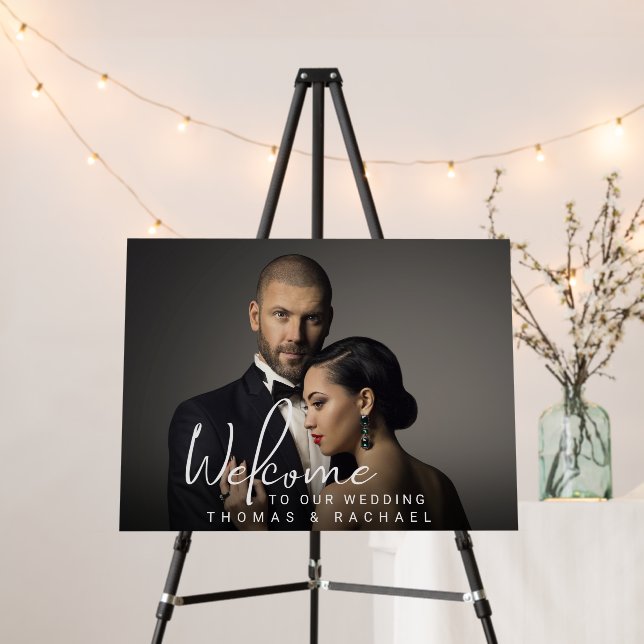 Custom Photo Wedding Welcome Foam Board (In Situ (Stand))