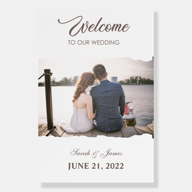 custom photo wedding welcome foam board  (Front)