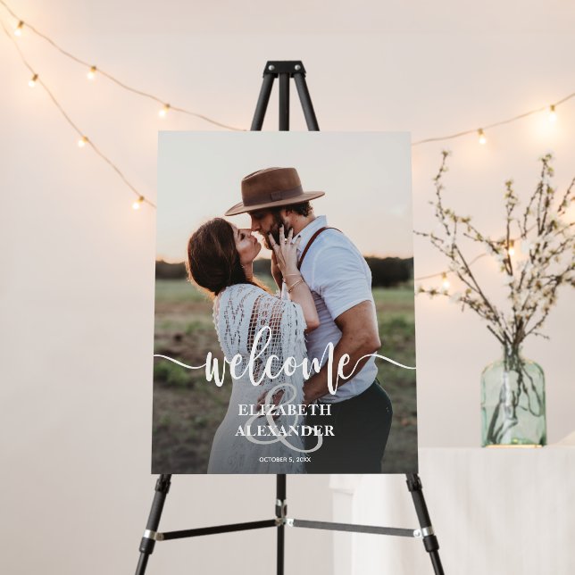 Custom Photo Wedding Welcome Foam Board (In Situ (Stand))