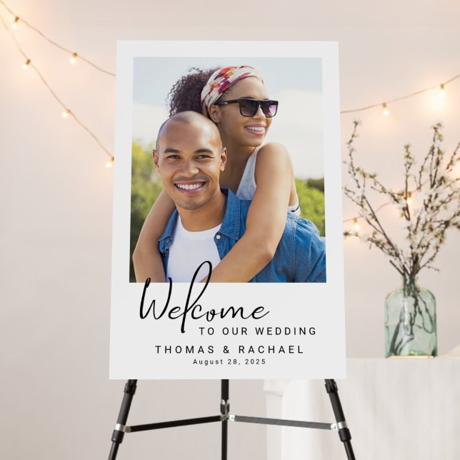 Custom Photo Wedding Welcome Foam Board (In Situ (Stand))