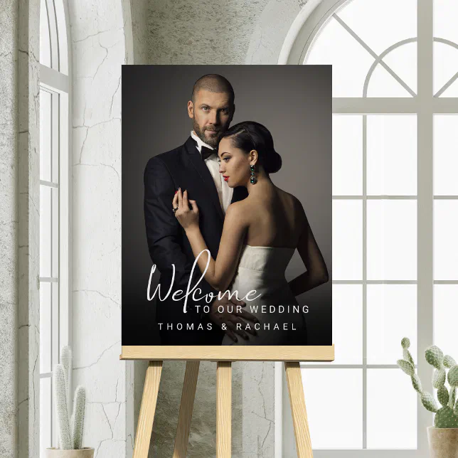 Custom Photo Wedding Welcome Foam Board | Zazzle