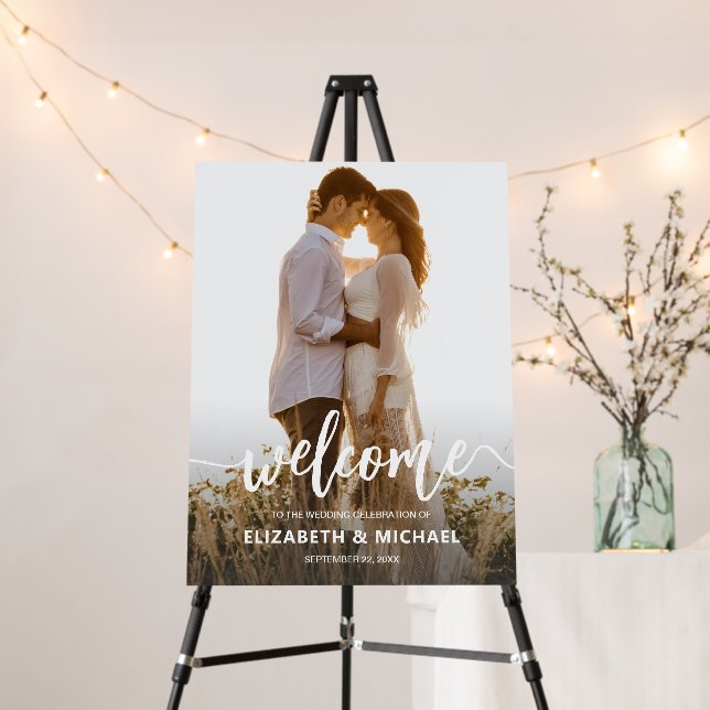 Custom Photo Wedding Welcome Foam Board (In Situ (Stand))