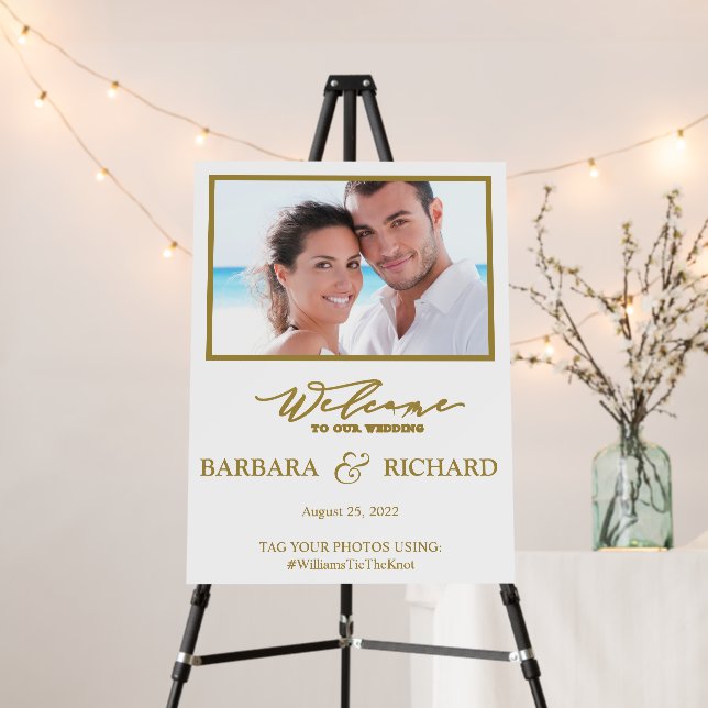 Custom Photo Wedding Welcome  Foam Board (In Situ (Stand))