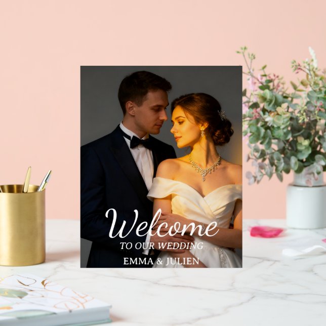 Custom Photo Wedding Welcome Foam Board Sign (Wedding)