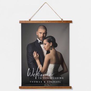 Custom Photo Wedding Welcome Hanging Tapestry by DancingPelican at Zazzle