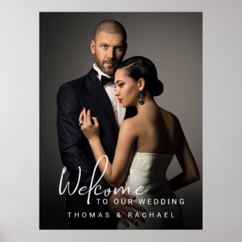 Custom Photo Wedding Welcome Poster by DancingPelican at Zazzle