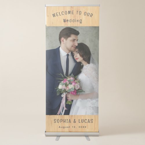 Custom Photo Wedding Welcome Retractable Banner