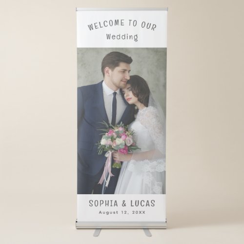 Custom Photo Wedding Welcome Retractable Banner