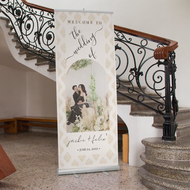 Custom Photo Wedding Welcome Retractable Banner (Creator Uploaded)