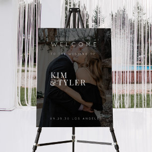 Custom photo wedding welcome sign