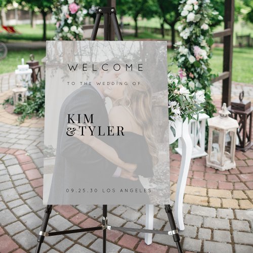 Custom photo wedding welcome sign