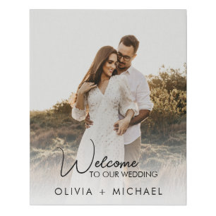 Custom Photo Wedding Welcome Sign