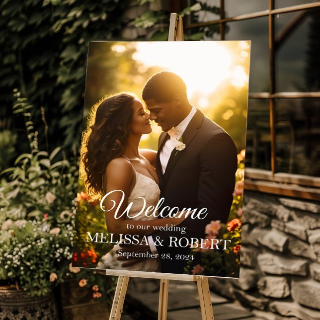 Custom Photo Wedding Welcome Sign, Personalized Foam Board (Creator Uploaded)