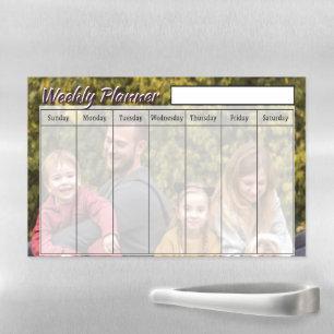 Custom photo Weekly planner s Magnetic Dry Erase Sheet