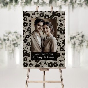 Custom Photo Welcome to Our Wedding Sign Modern