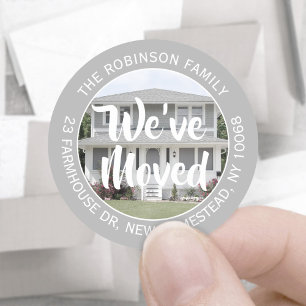 Custom Photo We've Moved Return Address Labels