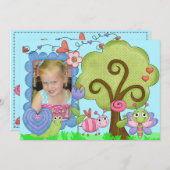 Custom Photo Whimsical Bug Birthday Invitation | Zazzle