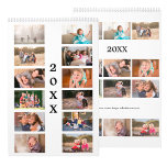 Custom Photo White Cover 2024 Calendar<br><div class="desc">Create your own modern photo calendar with your favorite photos from the year. Replace the sample images for each month and add the year in the sidebar. The 12 images you choose will automatically appear in a 2 x 6 grid on the front cover with the year in a cool...</div>