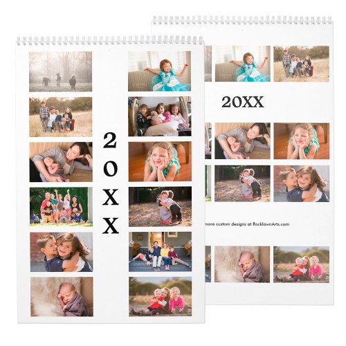 Custom Photo White Cover 2024 Calendar