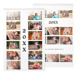 Custom Photo White Cover 2025 Calendar<br><div class="desc">Create your own modern photo calendar with your favorite photos from the year. Replace the sample images for each month and add the year in the sidebar. The 12 images you choose will automatically appear in a 2 x 6 grid on the front cover with the year in a cool...</div>