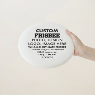 Custom Photo White Personalised Ultimate Frisbee