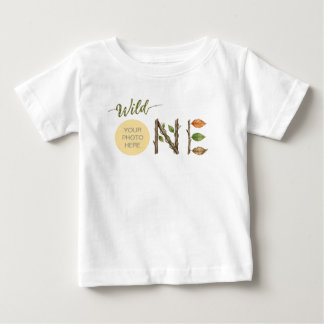 Custom Photo Wild One Baby 1st Birthday Shirt 