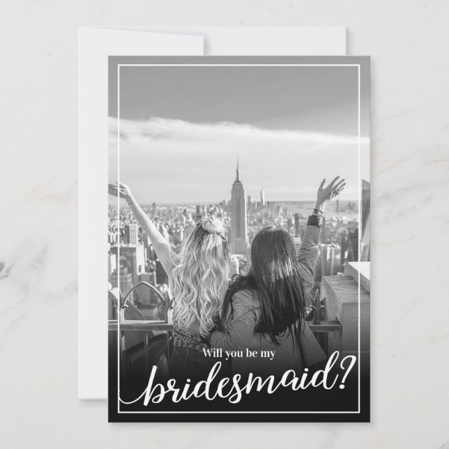 Custom Photo Will You Be My Bridesmaid Invitation (Front)