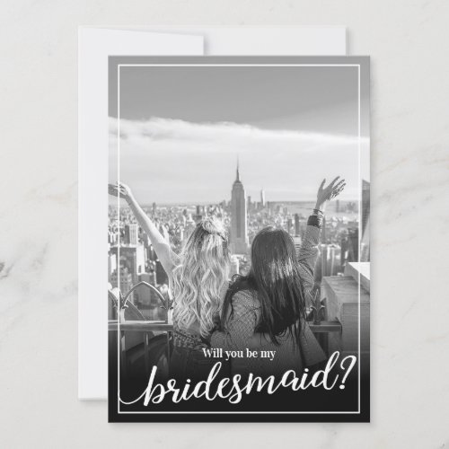 Custom Photo Will You Be My Bridesmaid Invitation