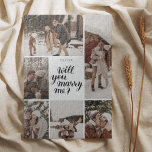 Custom photo will you marry me collage jigsaw puzzle