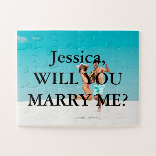 Custom Photo Will You Marry Me Marriage Proposal Jigsaw Puzzle