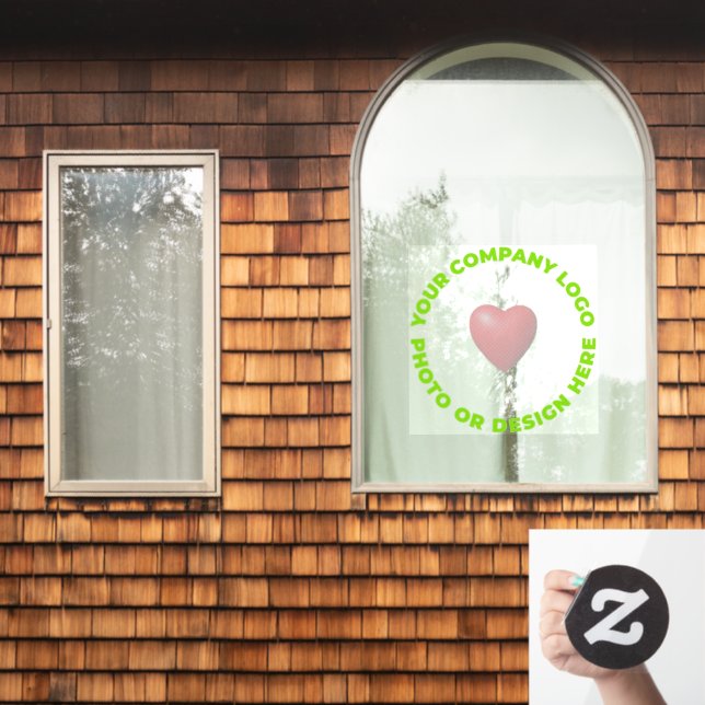 Custom Photo Window Cling PART TRANSPARENT 24"x24" (Home Window)