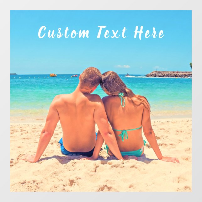 Custom Photo Window Cling Personalized Text Name (Sheet)