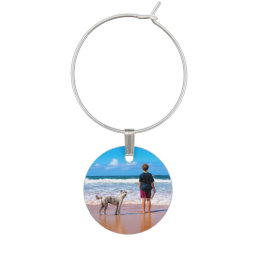 Custom Photo Wine Charm with Your Favorite Photos