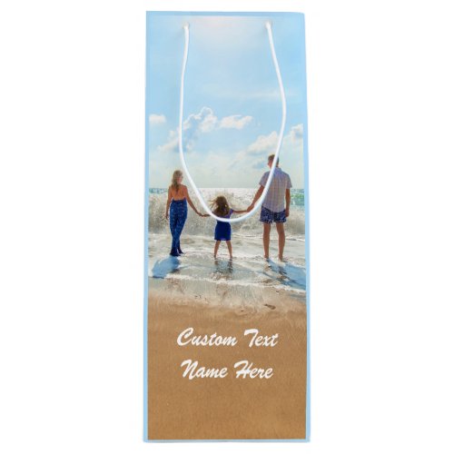 Custom Photo Wine Gift Bag Your Photos and Text