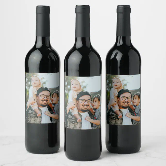 Custom Photo Wine Label | Zazzle