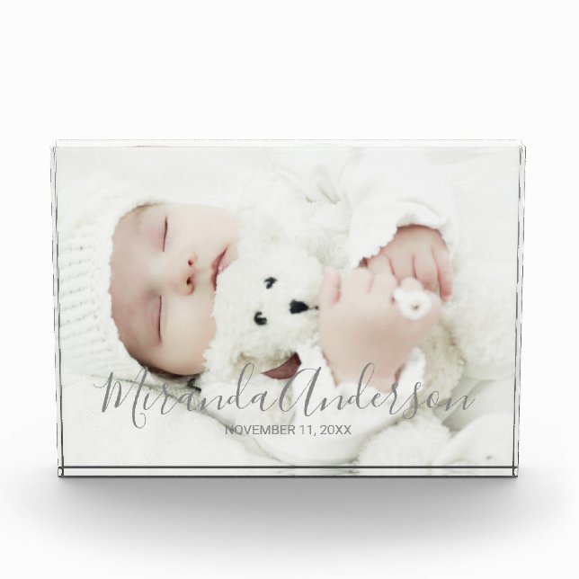 Custom Photo with Custom Name and Text Block (Front)