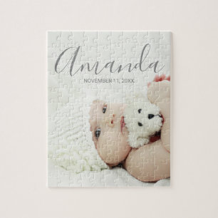 Custom Photo with Custom Name and Text Jigsaw Puzzle