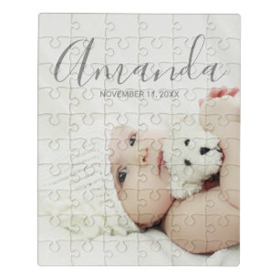 Custom Photo with Custom Name and Text Jigsaw Puzzle