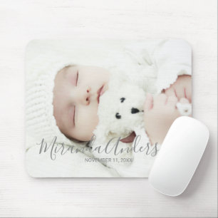 Custom Photo with Custom Name and Text Mouse Pad